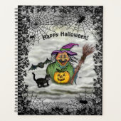 Witch, Cat, Bat en Pumpkin, Happy Halloween! Planner (Voorkant)