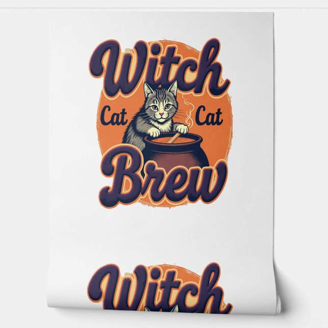 Witch Cat Brew Behang (Afrollen)