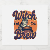 Witch Cat Brew Sparkling Wijnetiket (Enkel label)