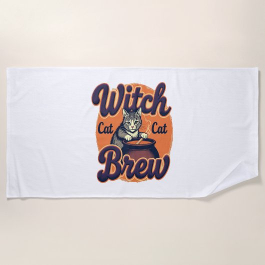 Witch Cat Brew Strandlaken (Voorkant)