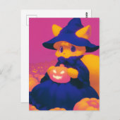 Witch Cat Briefkaart (Voorkant / Achterkant)