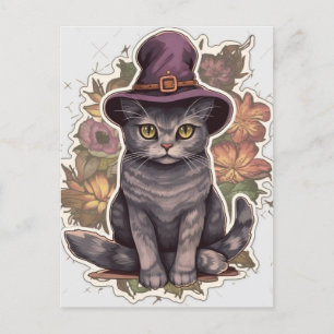Witch Cat Briefkaart