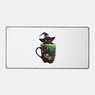 Witch Cat Halloween Coffee Mok – Schattigee zwarte Bureaumat