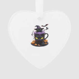 Witch Cat Halloween Latte Café mignon et effrayan
