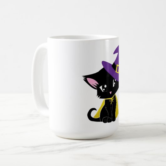 Witch Cat Magic Design Koffiemok (Voorkant links)