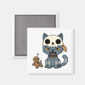 Witch Cat Voodoo Doll Magneet (Voorkant / Achterkant)