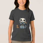 Witch Cat Voodoo Doll Tri-Blend Shirt (Voorkant)