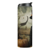 Witch Cat with Pumpkins Thermosbeker (Gedraaid links)
