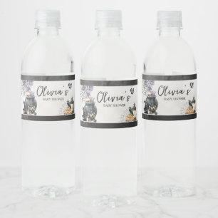 Witch Cauldron Baby is Baby shower aan het brouwen Waterfles Etiket