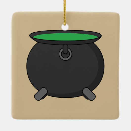 Witch Cauldron Keramisch Ornament (Achterkant)