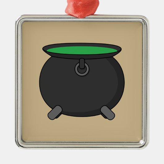 Witch Cauldron Metalen Ornament (Voorkant)