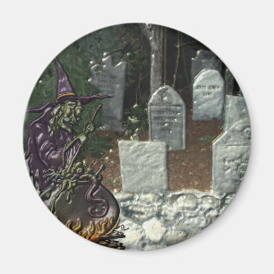 Witch Cemetery Magnet Magneet