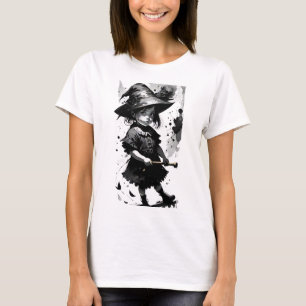 Witch Child Zwart Ink Splatter T-shirt
