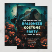 Witch Creepy Jack-O' Lanterns Halloween Kaart (Voorkant / Achterkant)