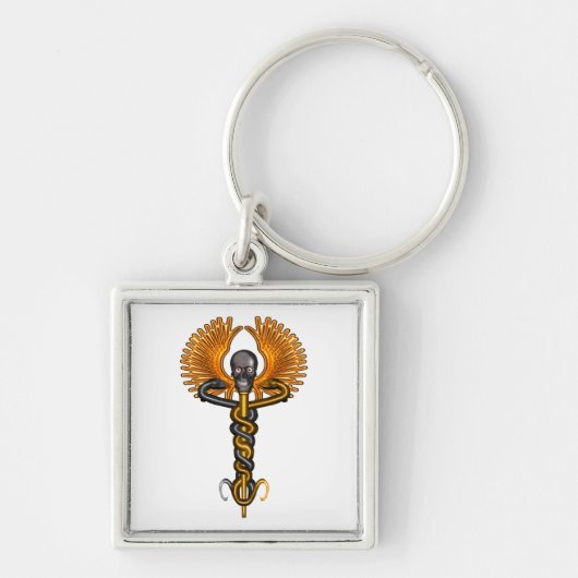 Witch Doctor Caduceus Sleutelhanger (Voorkant)