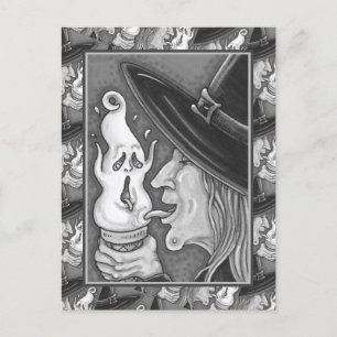 WITCH EAT SCREAMING ICE CREAM CONE, HALLOEEN FEESTDAGENKAART