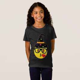 Witch Emoji Halloween T-Shirt voor meisjes
