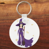 Witch en Broom Sleutelhanger (Voorkant)