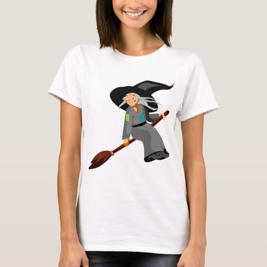 Witch en Broomstick T-shirt (Voorkant)