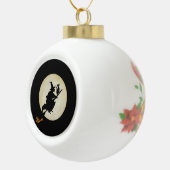 Witch en Cat Keramische Bal Ornament (Rechts)