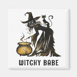 Witch en Cat Magneet