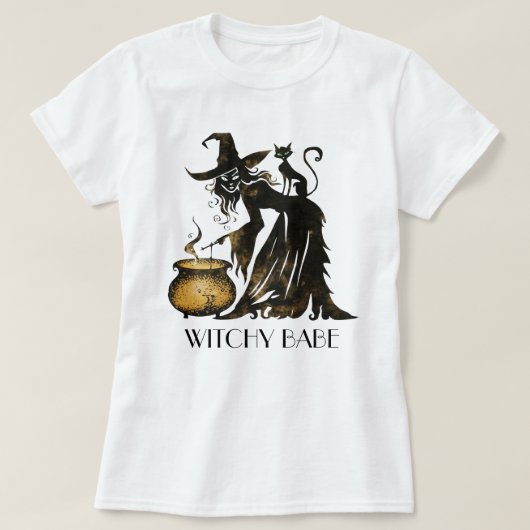 Witch en Cat T-shirt (Design voorkant)