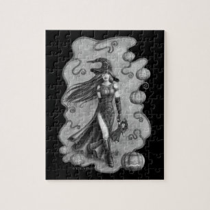 Witch en Doll Halloween Legpuzzel