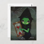 Witch en Hourglass Briefkaart (Voorkant / Achterkant)