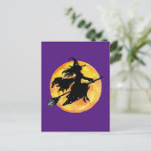 Witch en Moon Briefkaart (Staand voorkant)