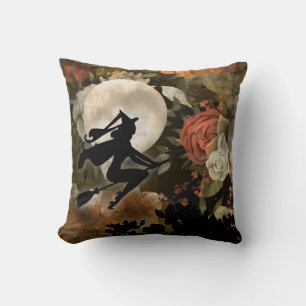 Witch en Moon Floral Kussen