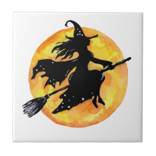 Witch en Moon Tegeltje