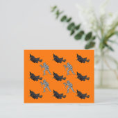 Witch en Mummy Pattern Halloween Briefkaart (Staand voorkant)