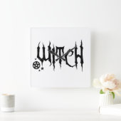 Witch en Pentacle-klok Vierkante Klok (Huis)