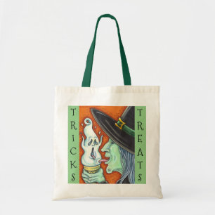 WITCH EN SCREAMING ICE CREAM CONE TRICK OR TREAT TOTE BAG