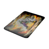 Witch en zwarte kat, Happy Halloween! Badmat (Gekanteld)