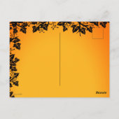 Witch en zwarte kat, Happy Halloween! Briefkaart (Achterkant)