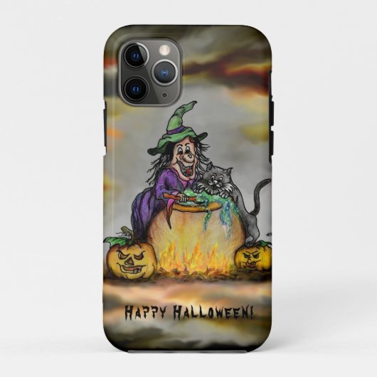 Witch en zwarte kat, Happy Halloween! Case-Mate iPhone Case (Achterkant)