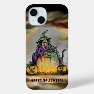 Witch en zwarte kat, Happy Halloween!