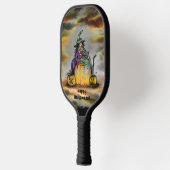 Witch en zwarte kat, Happy Halloween! Pickleball Paddle (Links)