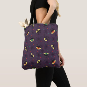 Witch Eyes Dark gothic Occult Pattern Draagtas