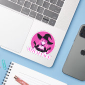 Witch Face Sticker (Laptop met iPhone)