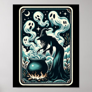 Witch Ghost Cauldron Gothic Supernatural Tarot Aut Poster