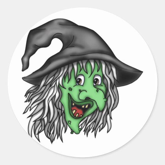 Witch Hag Ronde Sticker (Voorkant)