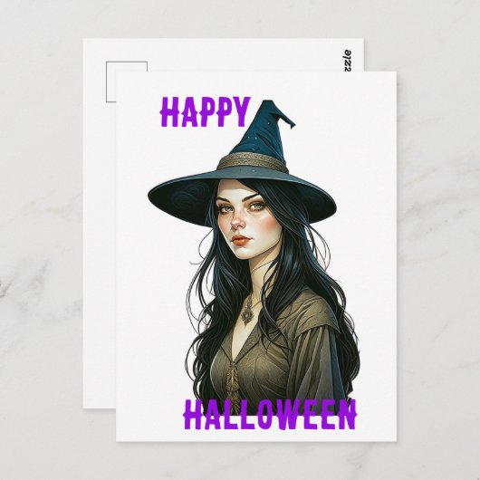 Witch Halloween Briefkaart (Voorkant / Achterkant)