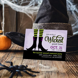 Witch Halloween Costume Party Kaart