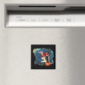 Witch Halloween met rode haren Magneet (Insitu (Vaatwasser))