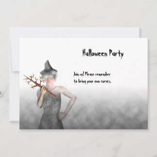 Witch - Halloween Party Invitation Kaart