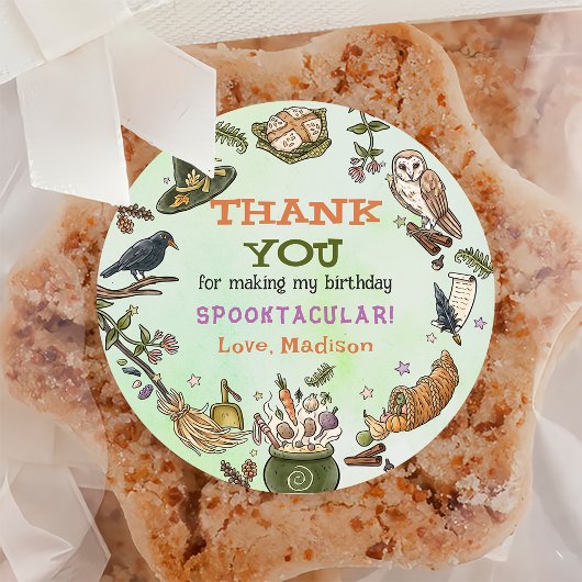 Witch Halloween verjaardagsfeest Sticker