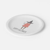 Witch Happy Halloween Napkins Papieren Bordje (Gekanteld)