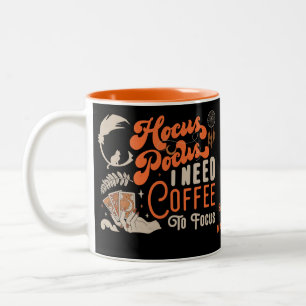 Witch Hocus Pocus Koffie om foto Halloween te focu Tweekleurige Koffiemok